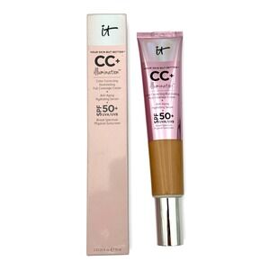 IT Cosmetics CC+ Illumination SPF 50+ Medium Tan Display Box Tube 2.53 oz JUMBO